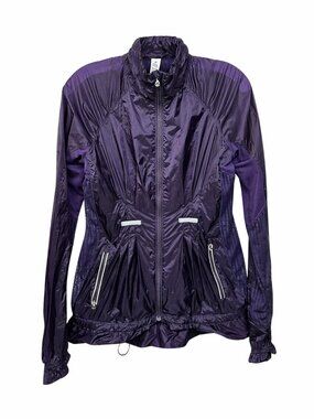 Lululemon Run Wild Jacket Purple Mesh Windbreaker Zip Pockets Size 6 Athletic